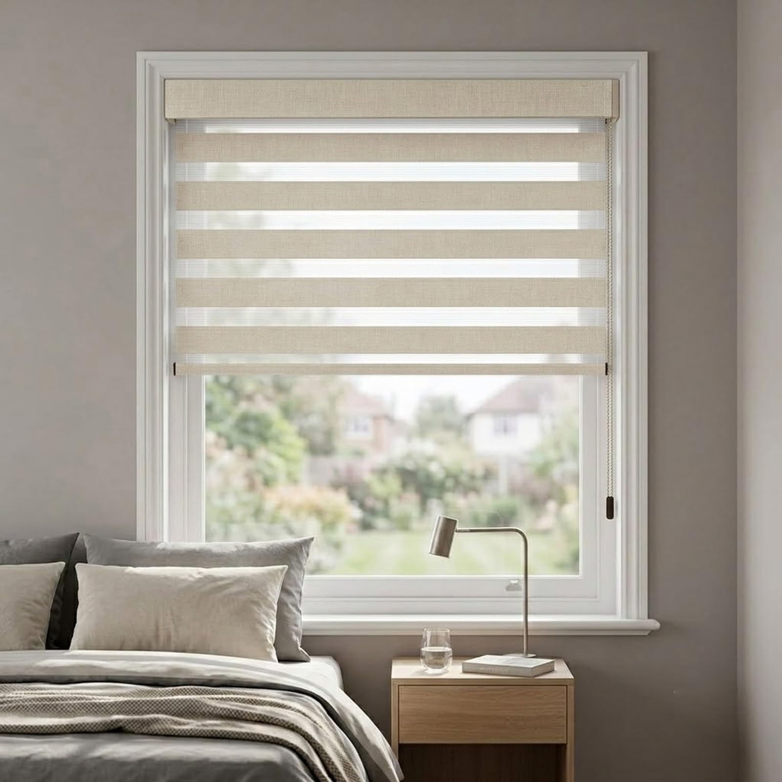 Amazon.com: Window Blinds and Shades, Dual Layer Zebra Roller
